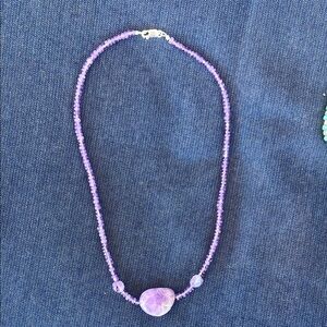 Elegant Anethyst Beaded Necklace